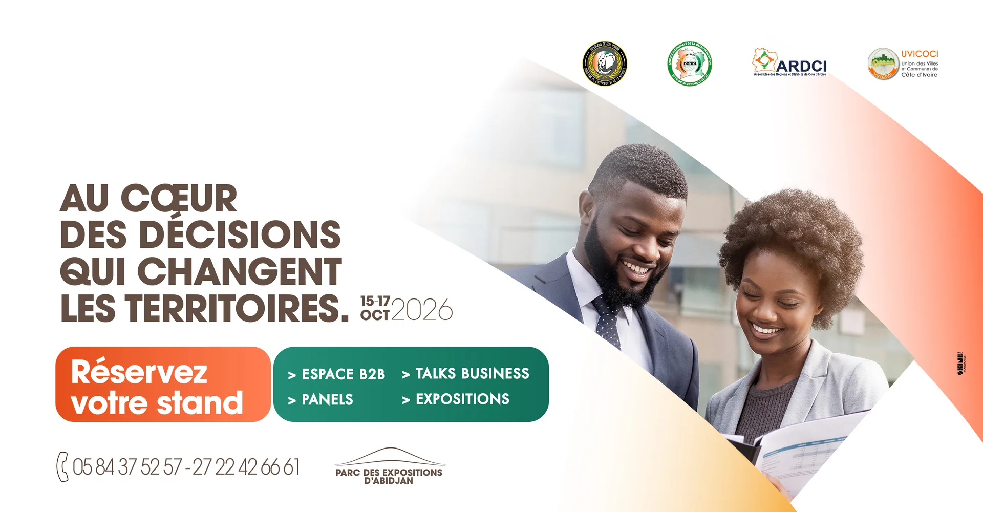 Salon des Collectivités Territoriales — Au cœur des décisions qui changent les territoires. 15-17 octobre 2026, Parc des Expositions d'Abidjan